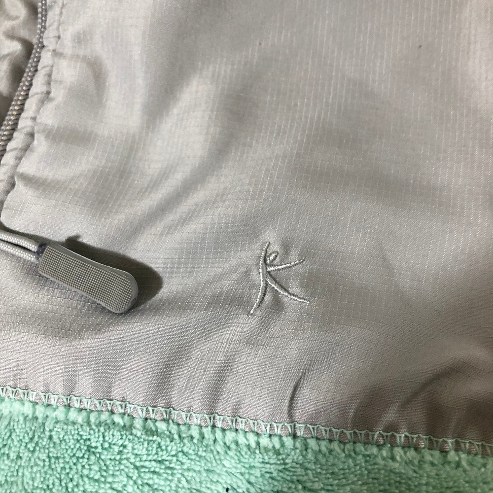 Danskin Now Mint Green & Grey Plush Fleece Jacket - Picture 5 of 8